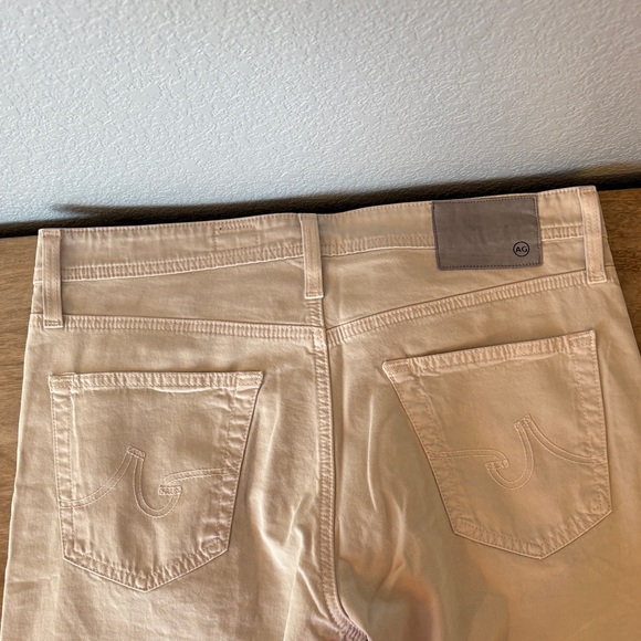 AG Adriano Goldschmied Men's Tan Slim Straight Jeans 32x32 - Picture 6 of 9